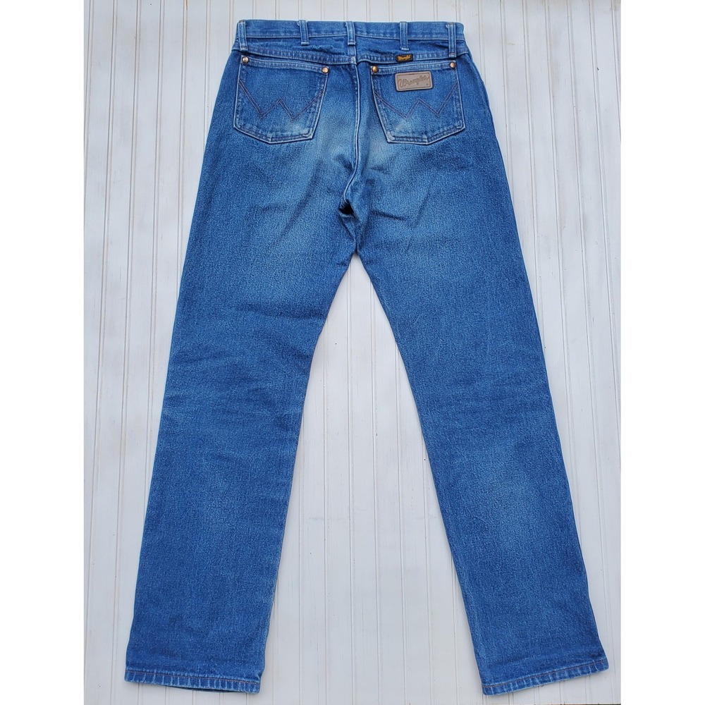 Wrangler 13MWZ Cowboy Cut Jeans Mens 31x34 Medium Wash Straight Leg Denim - Picture 7 of 8